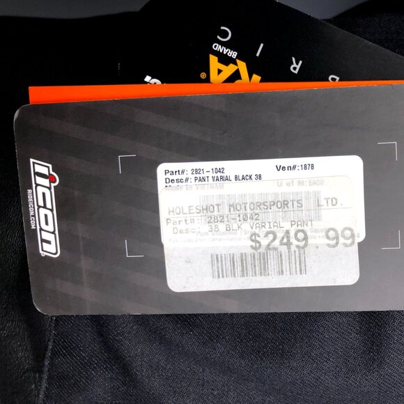 BNWT Icon 1000 Varial Motorcycle Premium Riding Pants for Motorcyclist - Picture 5 of 12